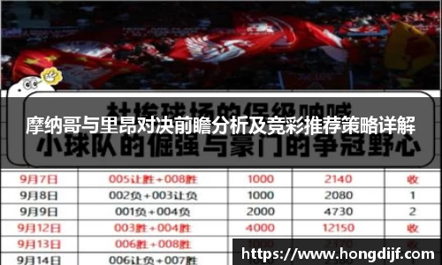 摩纳哥与里昂对决前瞻分析及竞彩推荐策略详解